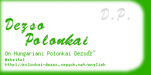 dezso polonkai business card